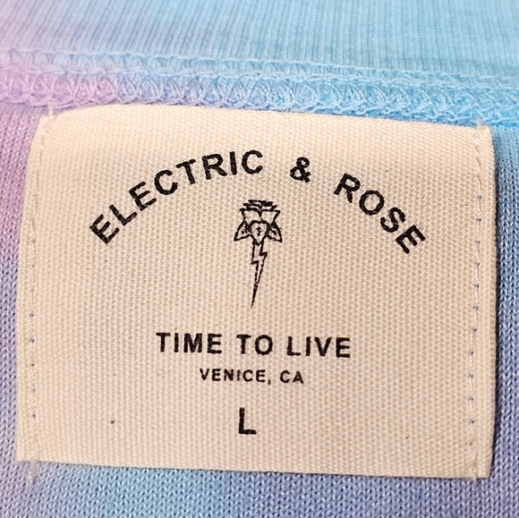 ELECTRIC & ROSEBONSON SPACE TIE DYE TERRY SWEATSHIRT Size L NWT - Picture 6 of 7